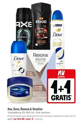 Jumbo Axe, Dove, Rexona & Vaseline aanbieding