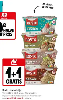 Jumbo Bosto steamed rijst aanbieding