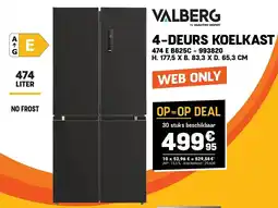 Electro Depot Valberg 4-DEURS KOELKAST 474 E B625C aanbieding