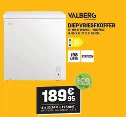 Electro Depot Valberg DIEPVRIESFKOFFER CF 198 D W625C aanbieding