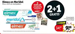 Kruidvat 3 x Elmex tandpasta Junior 6-12 jaar aanbieding
