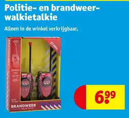 Kruidvat Politie- en brandweerwalkietalkie aanbieding