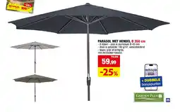 Hubo PARASOL MET HENDEL Ø 350 cm aanbieding