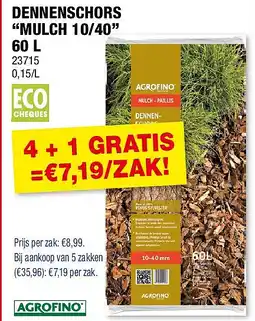 Hubo DENNENSCHORS “MULCH 10/40” 60 L aanbieding