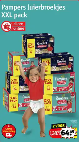 Kruidvat 2 x Baby-dry luierbroekjes XXL pack maat 4 aanbieding