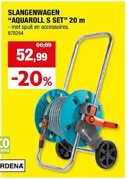 Hubo SLANGENWAGEN “AQUAROLL S SET” 20 m aanbieding