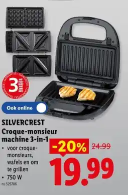 Lidl Croque-monsieur machine 3-in-1 aanbieding