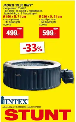 Hubo JACUZZI “BLUE NAVY” Ø 196 x H. 71 cm aanbieding