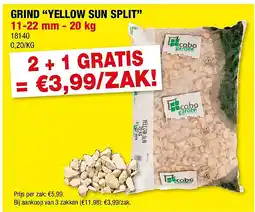 Hubo GRIND “YELLOW SUN SPLIT” 11-22 mm - 20 kg aanbieding