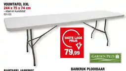 Hubo VOUWTAFEL XXL 244 x 75 x 74 cm aanbieding