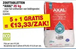 Hubo ZOUTTABLETTEN “AXAL” 25 kg aanbieding