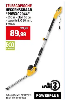 Hubo TELESCOPISCHE HEGGENSCHAAR “POWXG2044” aanbieding