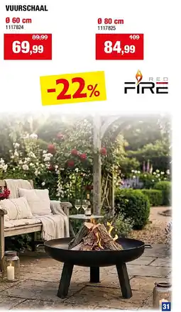Hubo VUURSCHAAL Ø 60 cm aanbieding