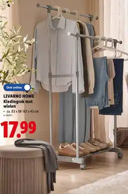 Lidl Kledingrek met wielen aanbieding