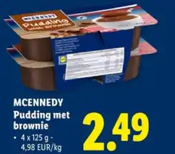 Lidl Pudding met brownie aanbieding