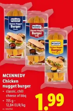 Lidl Chicken nugget burger aanbieding