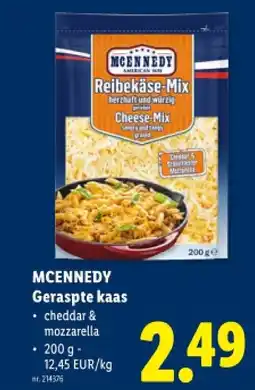 Lidl Geraspte kaas aanbieding