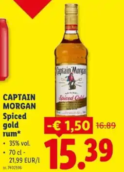 Lidl MORGAN Spiced gold rum aanbieding