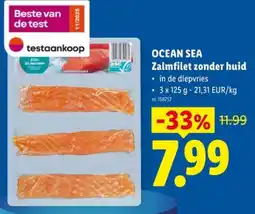 Lidl Zalmfilet zonder huid aanbieding