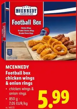 Lidl Football box chicken wings & onion rings aanbieding