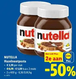 Lidl Hazelnootpasta aanbieding