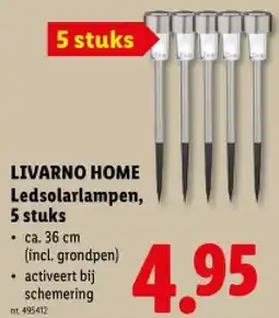 Lidl Ledsolarlampen, 5 stuks aanbieding