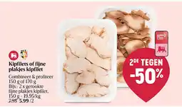 Delhaize Filets de poulet ou émincés de filets de poulet aanbieding