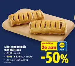 Lidl Mexicanobroodje met chilisaus aanbieding