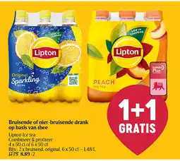 Delhaize Boisson pétillante ou non pétillante à base de thé aanbieding