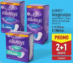 ALDI Always Inlegkruisjes aanbieding