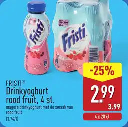 ALDI Fristi Drinkyoghurt rood fruit aanbieding