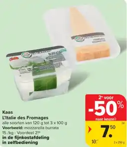 Carrefour Market Kaas L'Italie des Fromages aanbieding