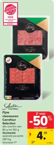 Carrefour Market Fijne vleeswaren Carrefour Selection aanbieding