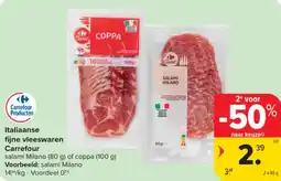 Carrefour Market Italiaanse fijne vleeswaren Carrefour aanbieding