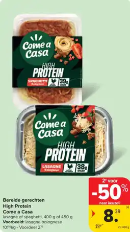 Carrefour Market Bereide gerechten High Protein Come a Casa aanbieding