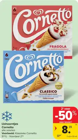Carrefour Market IJshoorntjes Cornetto aanbieding