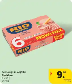 Carrefour Market Set tonijn in olijfolie Rio Mare aanbieding