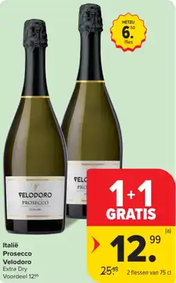Carrefour Market Italië Prosecco Velodoro Extra Dry aanbieding