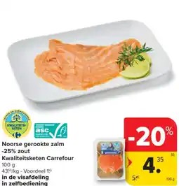 Carrefour Market Noorse gerookte zalm zout Kwaliteitsketen Carrefour aanbieding