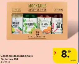 Carrefour Market Geschenkdoos mocktails sir james 101 aanbieding