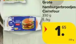 Carrefour Market Grote hamburgerbroodjes carrefour aanbieding