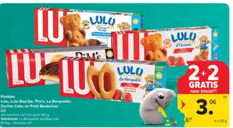 Koekjes lulu, lulu beertje, pim's, la barquettezachte cake en petit beukelaer lu