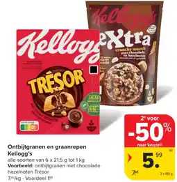 Carrefour Market Ontbijtgranen en graanrepen kellogg's aanbieding