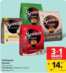 Carrefour Market Koffiepads Senseo aanbieding