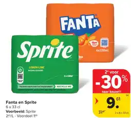 Carrefour Market Fanta en Sprite aanbieding