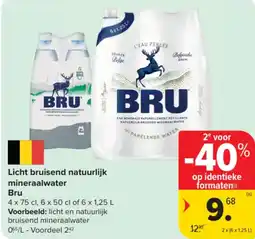 Carrefour Market Licht bruisend natuurlijk mineraalwater Bru aanbieding