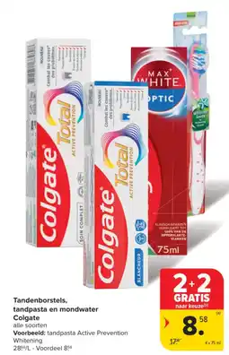 Carrefour Market Tandenborstels, tandpasta en mondwater colgate aanbieding