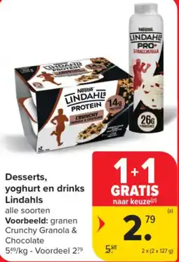 Carrefour Market Desserts, yoghurt en drinks lindahls aanbieding