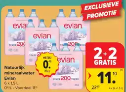 Carrefour Market Natuurlijk mineraalwater evian aanbieding