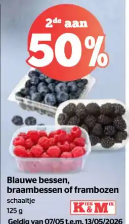 Spar Blauwe bessen, braambessen of frambozen aanbieding